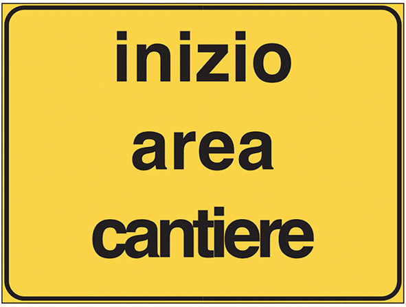 SEGNALI CANTIERE INIZIO AREA CANTIERE FIG.2107