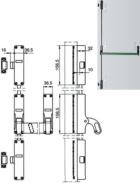 MANIGLIONI ANTIPANICO SAVIO VERTICALI CIRCEO KH.3