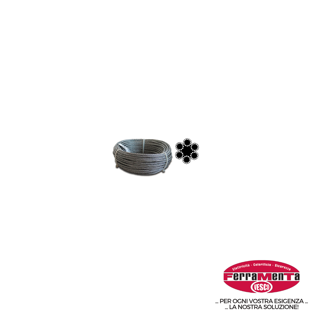 FUNE ACC.ZIN.COM.72 FILI MT.25 MM.2 (Pezzi per confezione: 25) (Cod.art. 527944)