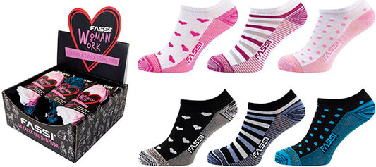 CALZE FASSI SNEAKER DONNA ** 3 PAIA ** TG.U