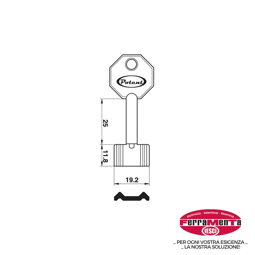 CHIAVI POTENT S 1740          POMPA (Pezzi per confezione: 10) (Cod.art. 596637)
