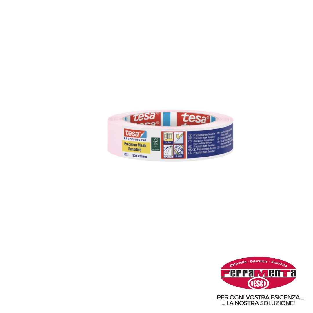 NASTRO CARTA TESA ROSA    25MM 50MT (Pezzi per confezione: 6) (Cod.art. 695418)