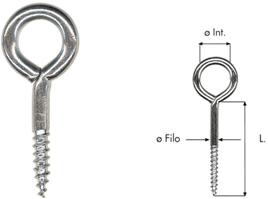 OCCHIOLI A VITE ART.100-I INOX