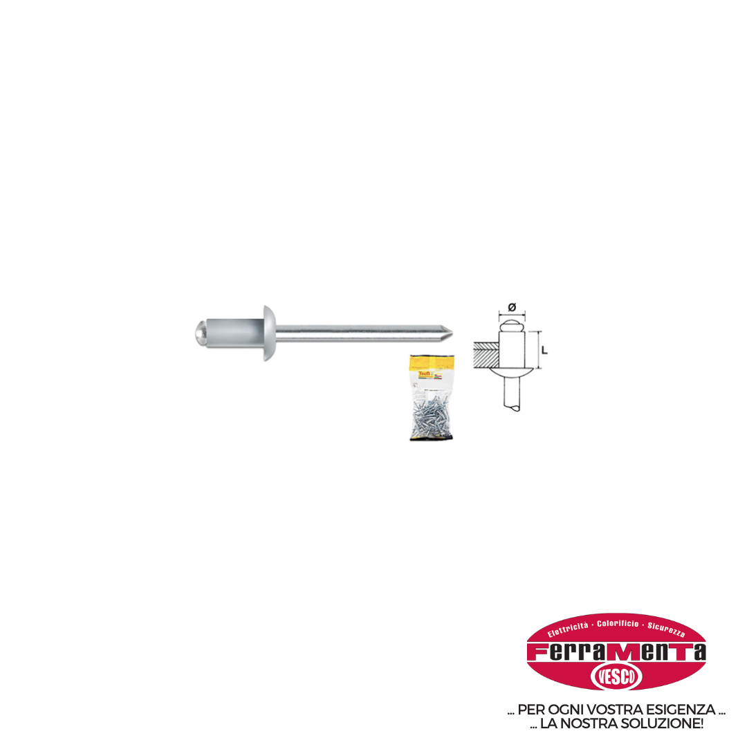 RIVETTI TECFI ALLUM. *100PZ 3,0X20 (Cod.art. 795014)