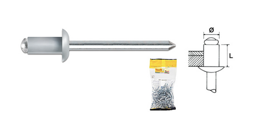 RIVETTI TECFI ALLUM. *50PZ  4,8X20 (Cod.art. 795085)
