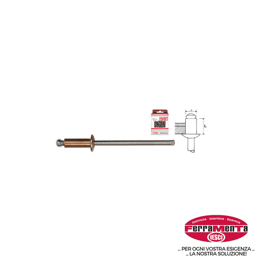 RIVETTI RAME *100PZ 3,4X11 (Cod.art. 796168)