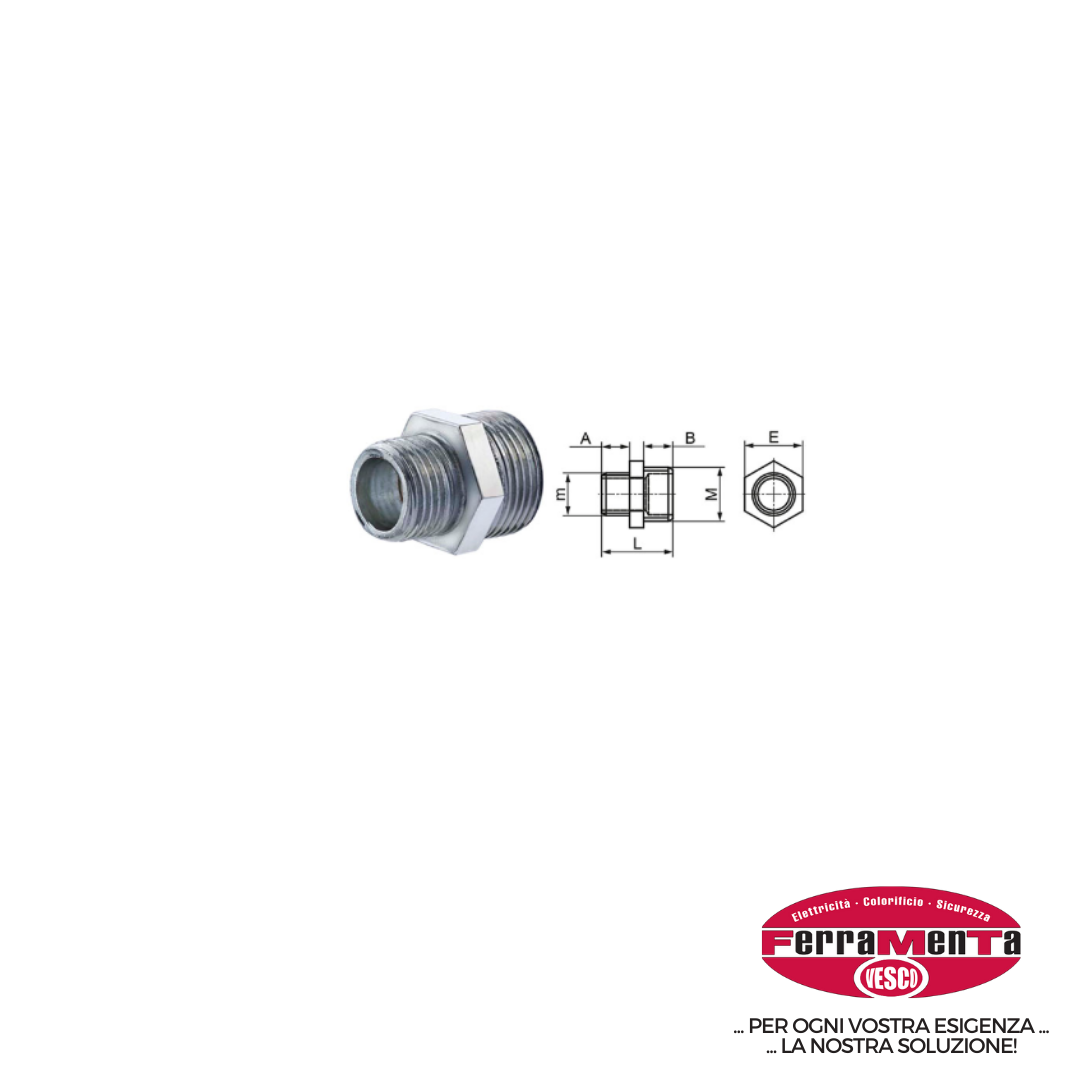 RACC.RIDUZ.VITE MM ZN 3/4X1/4   245 (Pezzi per confezione: 10) (Cod.art. 800346)