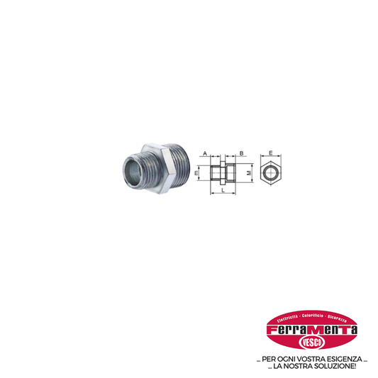 RACC.RIDUZ.VITE MM ZN 1X1/4     245 (Pezzi per confezione: 5) (Cod.art. 800350)
