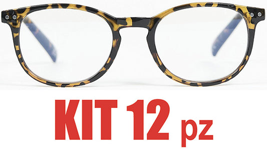 OCCHIALI DA LETTURA * KIT PZ.12 ROUND TARTARUGA