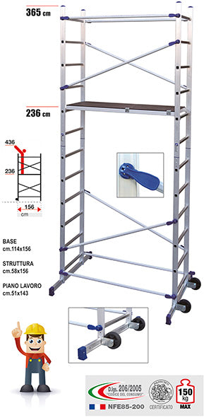 TRABATTELLI ALLUMINIO FACAL MOD.PINNA CLIC