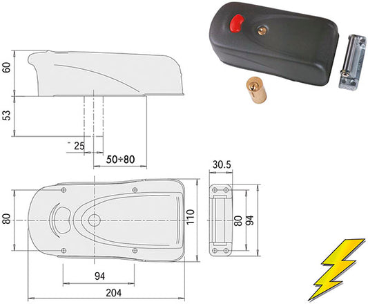 SERRATURE CISA APPLICARE ELETTRICHE