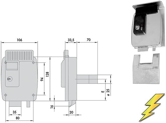 SERRATURE CISA APPLICARE ELETTRICHE