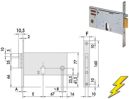 SERRATURE CISA INFILARE ELETTRICHE