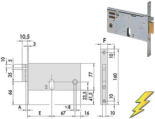 SERRATURE CISA INFILARE ELETTRICHE