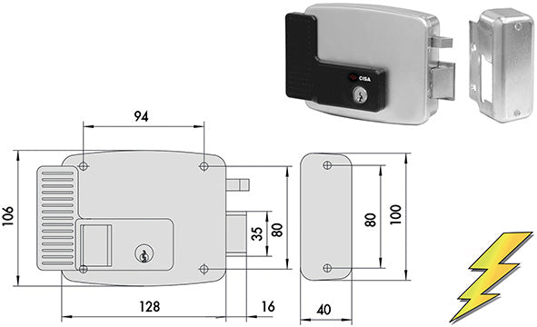 SERRATURE CISA APPLICARE ELETTRICHE