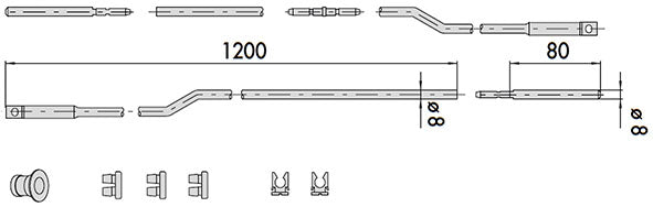 KIT ASTE CISA INTERNE ZANCATE ART.06441.00