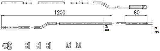 KIT ASTE CISA INTERNE ZANCATE ART.06441.00