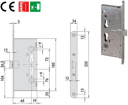 SERRATURE CISA ANTIPANICO - TAGLIAFUOCO