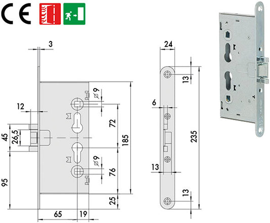 SERRATURE CISA ANTIPANICO - TAGLIAFUOCO