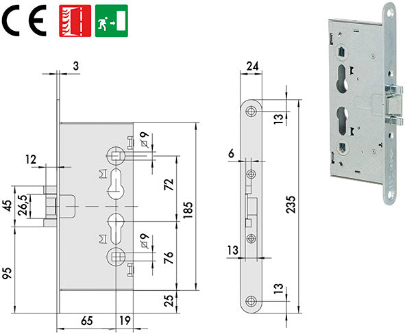 SERRATURE CISA ANTIPANICO - TAGLIAFUOCO