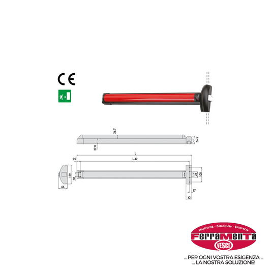 MANIGL.CISA FAST TOUCH 59811.10 120 (Cod.art. 837745)