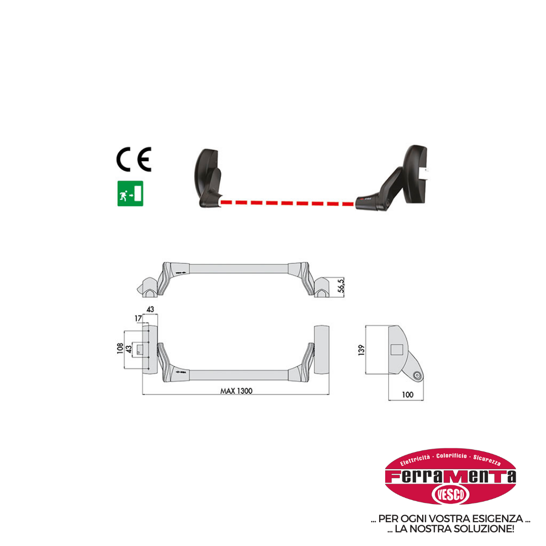 MANIGL.CISA FAST PUSH 59001.10 (Cod.art. 837757)