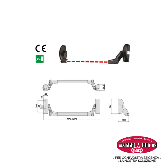 MANIGL.CISA FAST PUSH 59001.10 (Cod.art. 837757)