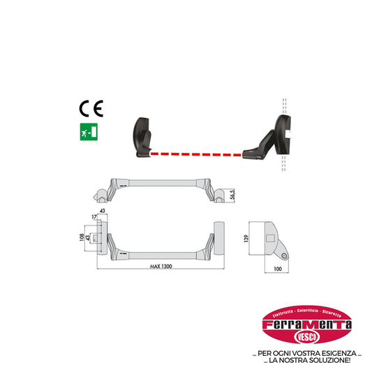 MANIGL.CISA FAST PUSH 59011.10 (Cod.art. 837761)