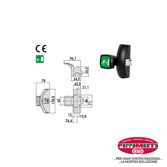 MANIGL.CISA FAST PUSH-PAD 59061.10 (Cod.art. 837764)