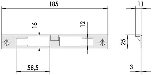 CONTROPIASTRA CISA ANGOLARE REV. OTT. ART.06035.00