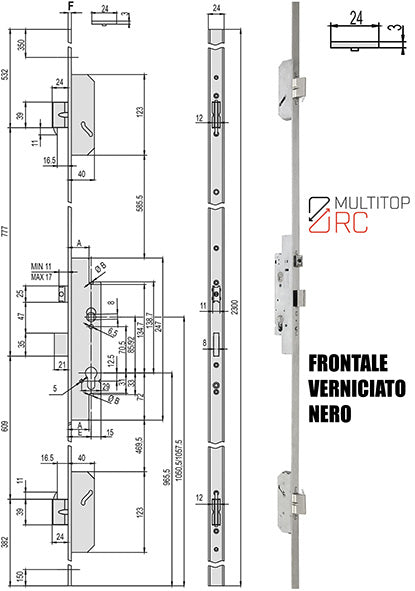 SERRATURE CISA INFILARE MULTIPUNTO