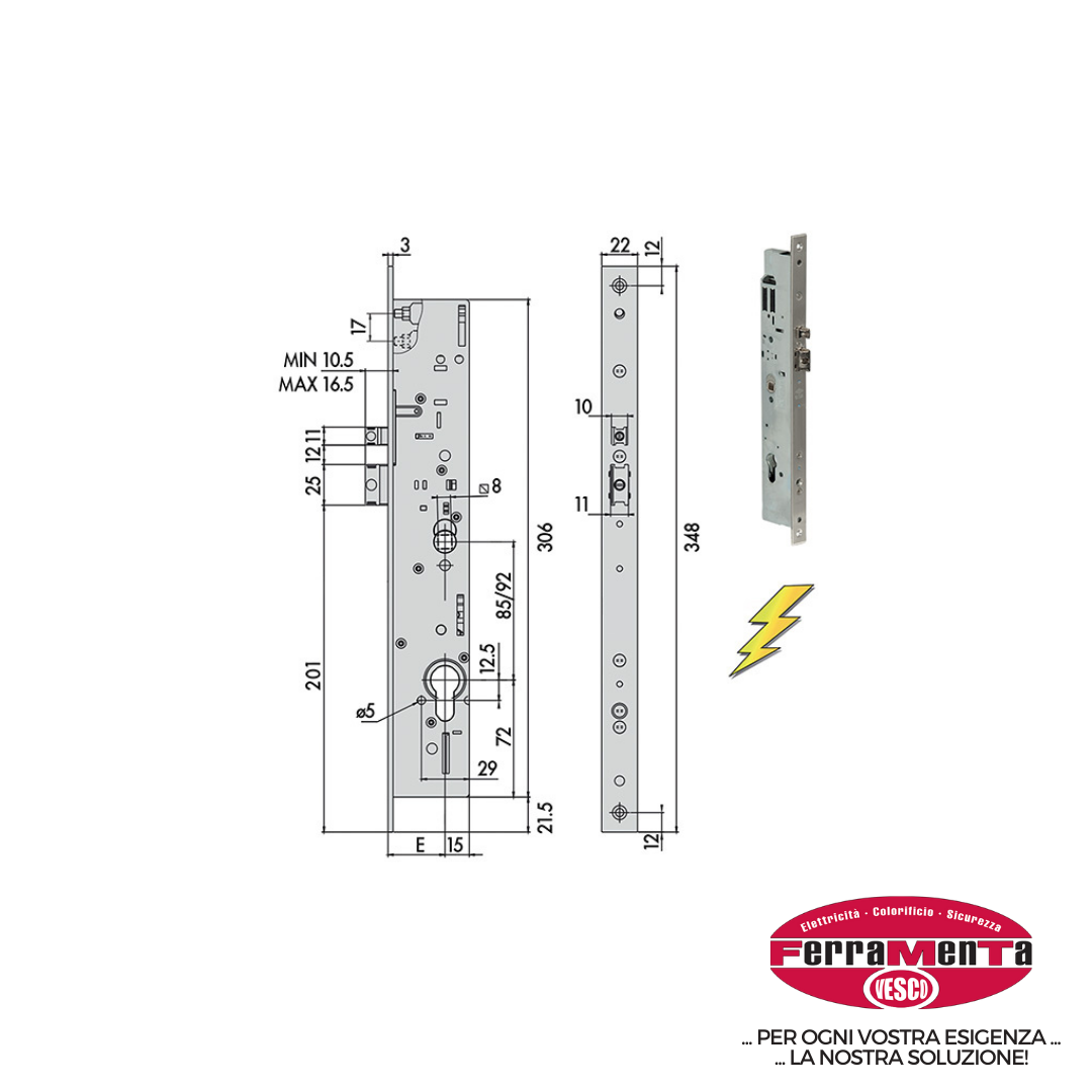SERRATURE CISA INFILARE MULTIPUNTO