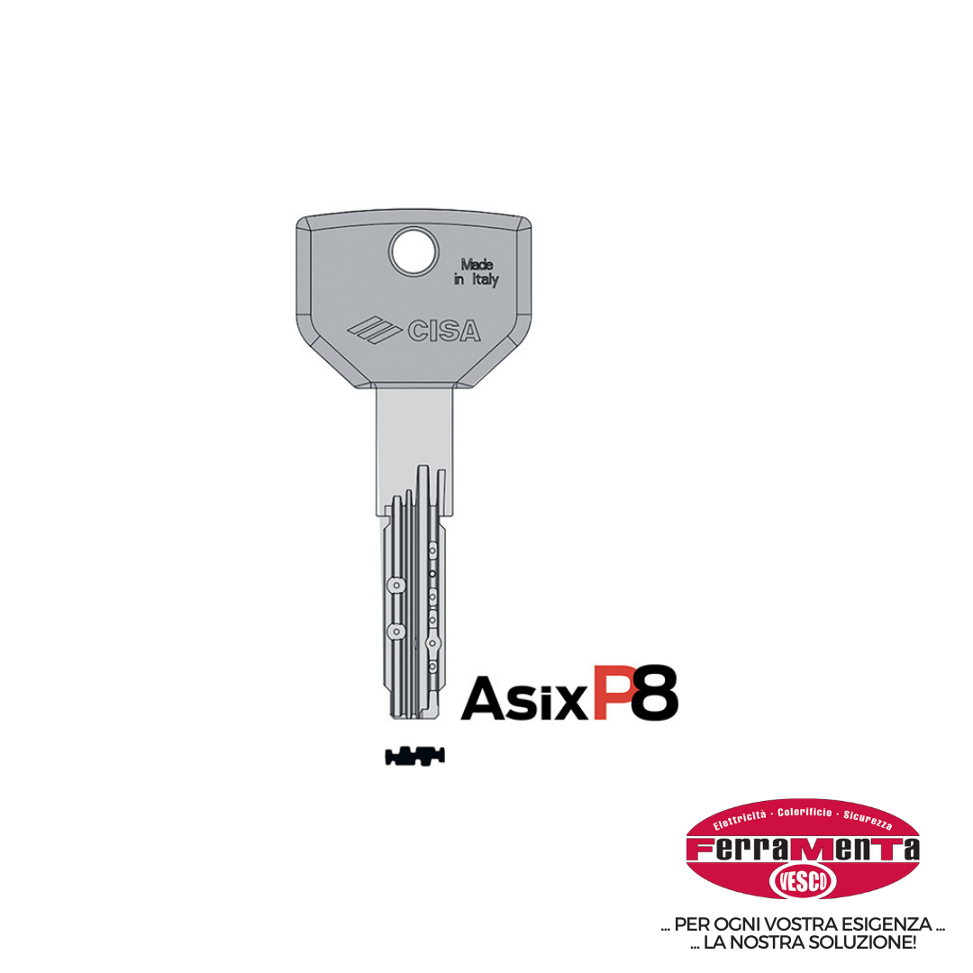 CHIAVI CISA P ASIX P8    00670.10.0 (Pezzi per confezione: 10) (Cod.art. 841960)