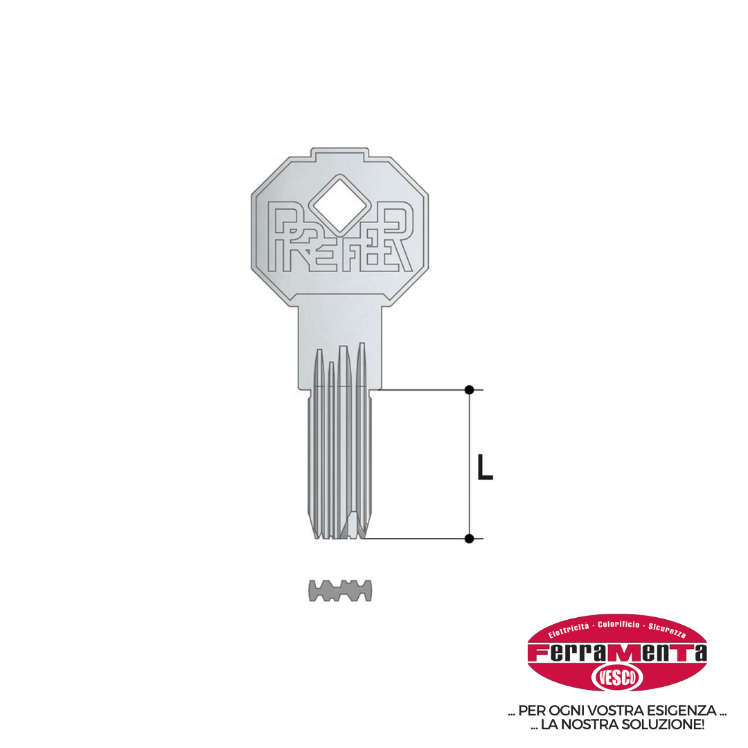 CHIAVI PREFER P 7300.2A00 (Pezzi per confezione: 10) (Cod.art. 842280)