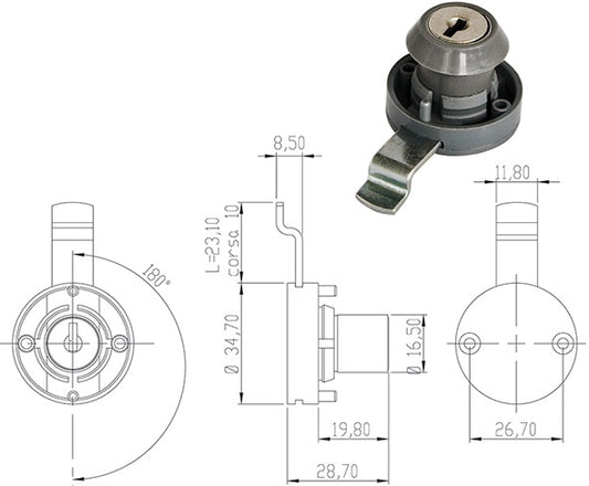 SERRATURE PER MOBILI OMR 240051