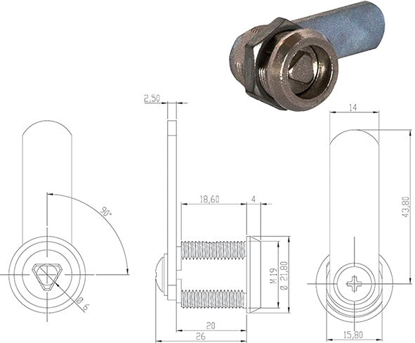 SERRATURE PER MOBILI OMR 160010