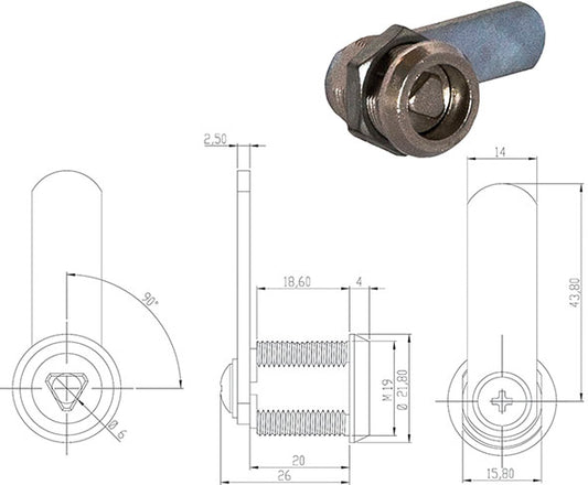 SERRATURE PER MOBILI OMR 160010