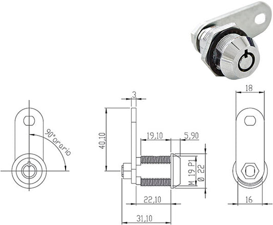 SERRATURE PER MOBILI OMR 100852