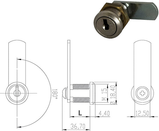 SERRATURE PER MOBILI OMR UNIVERSALI D.15