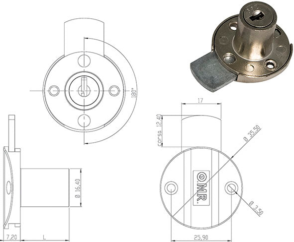 SERRATURE PER MOBILI OMR 220300-220350