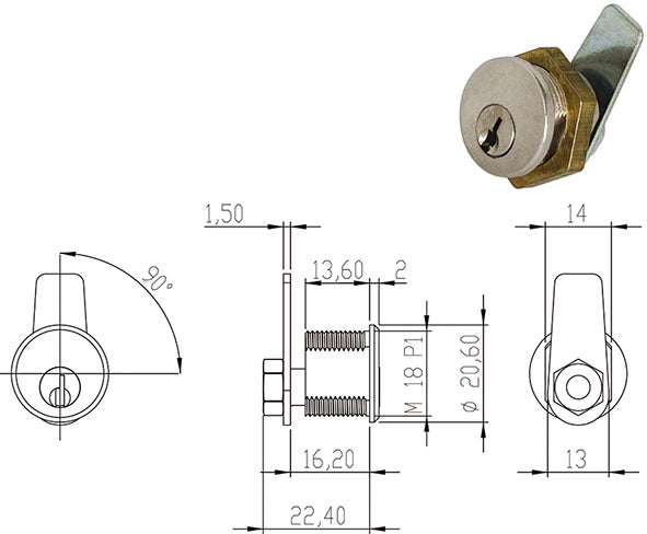 SERRATURE PER MOBILI OMR 100400