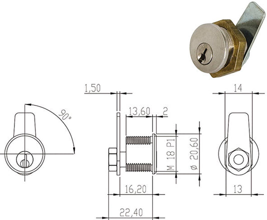 SERRATURE PER MOBILI OMR 100400