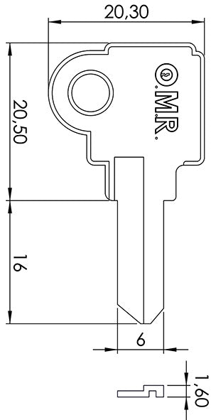 CHIAVI OMR N SEAT         SCHG05005 (Pezzi per confezione: 25) (Cod.art. 844149)