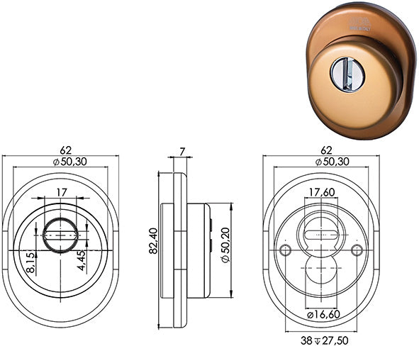 PROTEZIONE MOIA KITAT/H25BR I.38 BRONZO