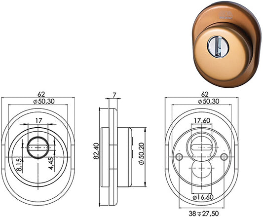 PROTEZIONE MOIA KITAT/H25BR I.38 BRONZO