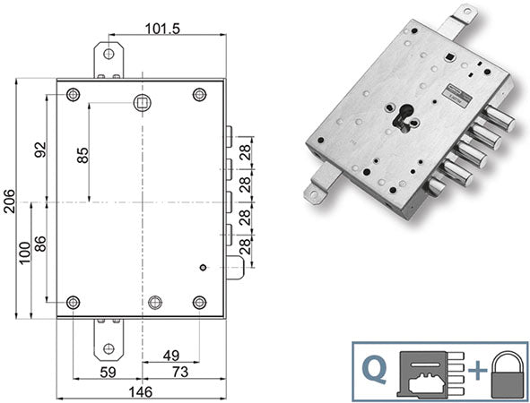 SERRATURE MOTTURA PORTE BLINDATE 89371