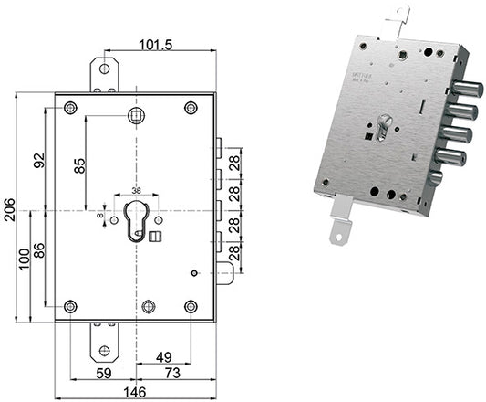 SERRATURE MOTTURA PORTE BLINDATE 892571W87Q