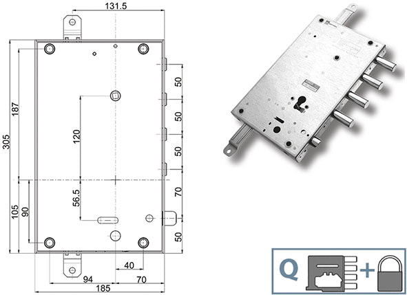 SERRATURE MOTTURA PORTE BLINDATE 898461DE