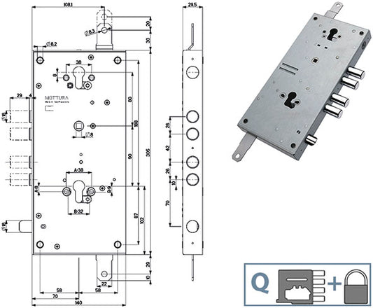 SERRATURE MOTTURA PER PORTE TESIO 898T171W0Q