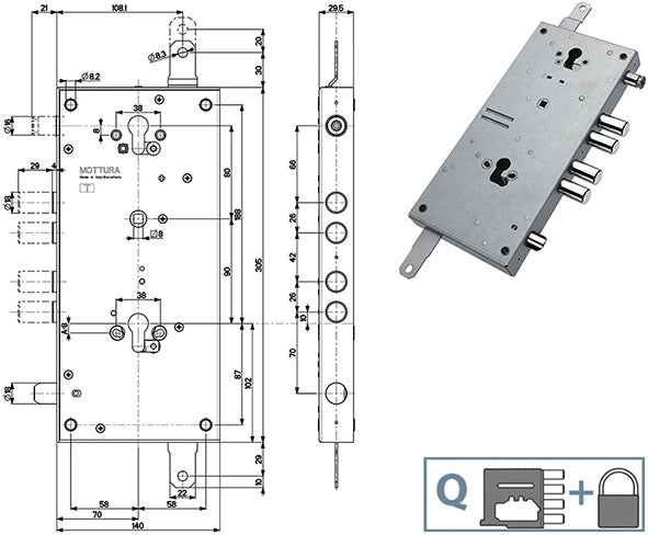 SERRATURE MOTTURA PER PORTE TESIO 898T187W0Q